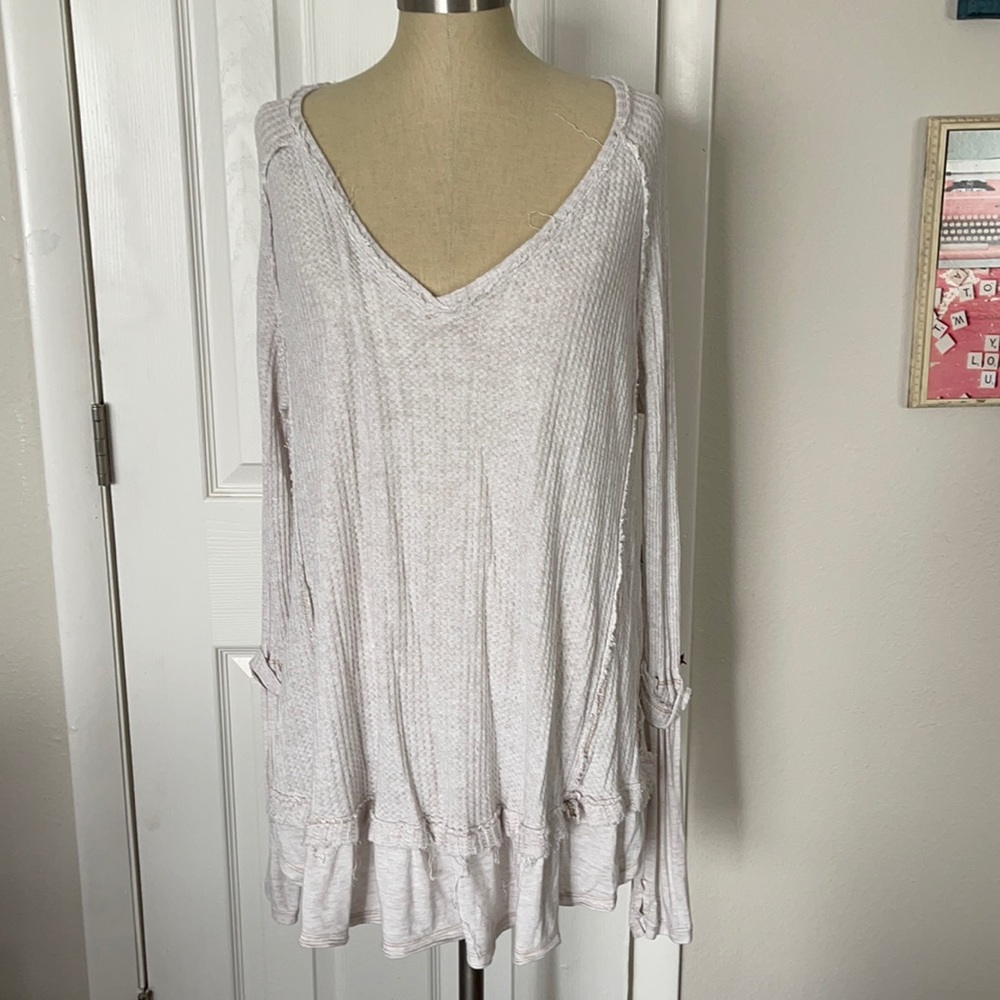 Free People Waffle Top